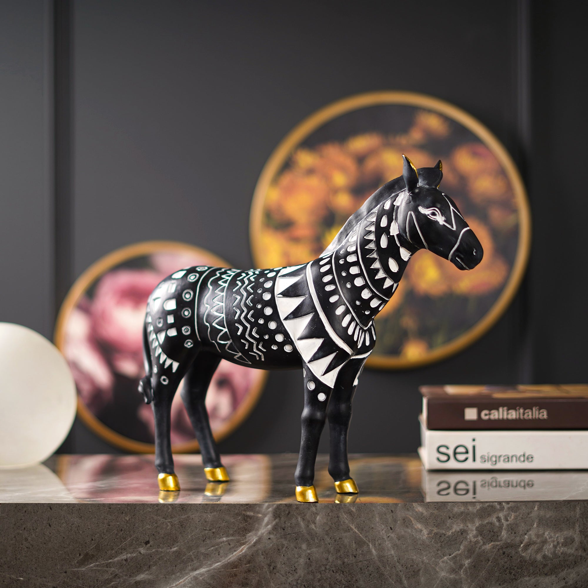 Savanna Serenity: Tribal Horse Artistry