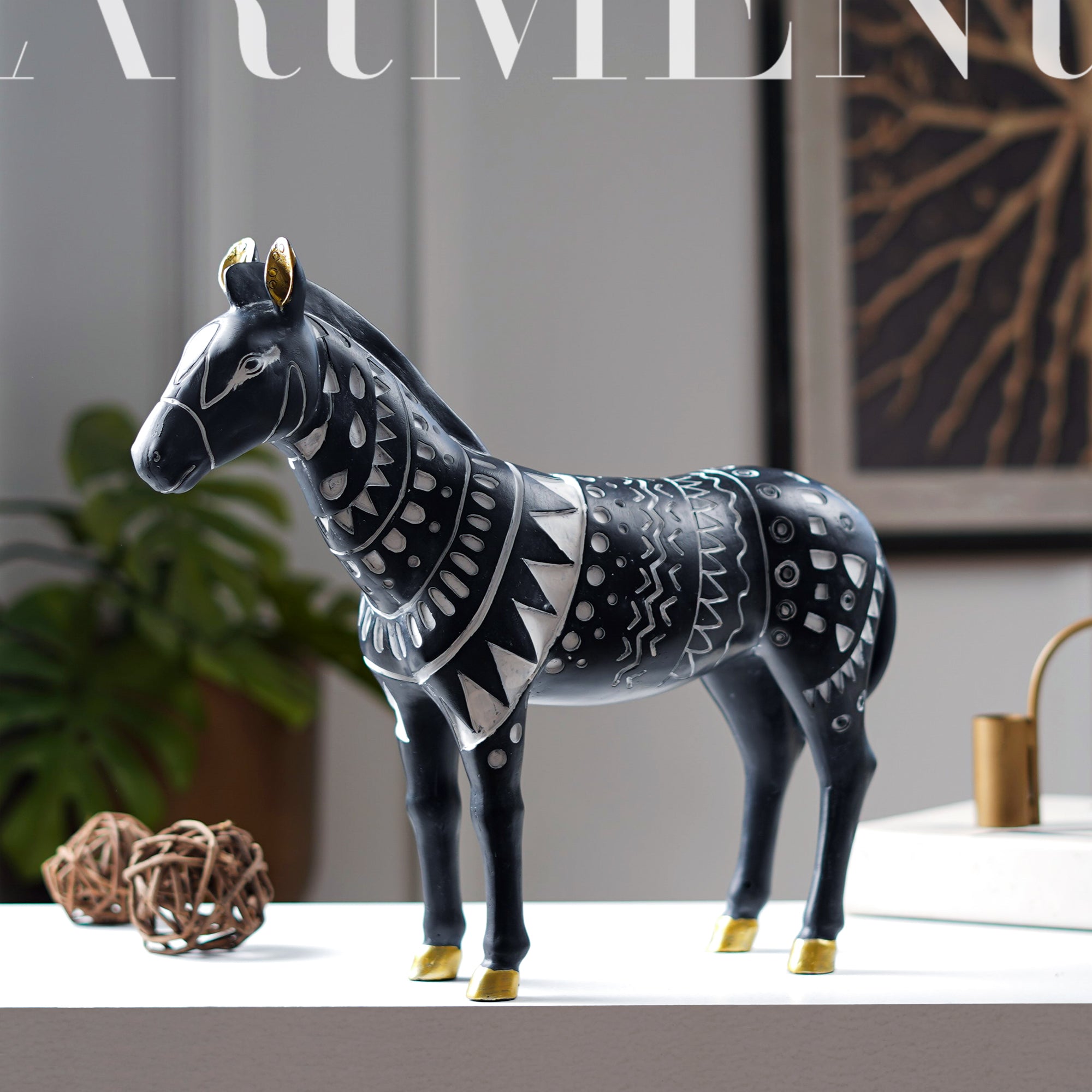 Savanna Serenity: Tribal Horse Artistry
